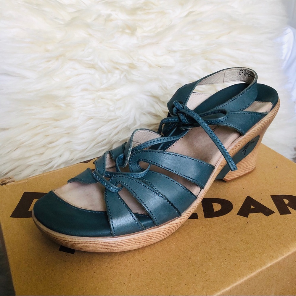 Gorgeous Denim/Deep Teal Wedge Sandals